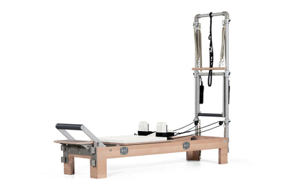 BASI Systems Compact Pilates Reformer Machine with Tower color white